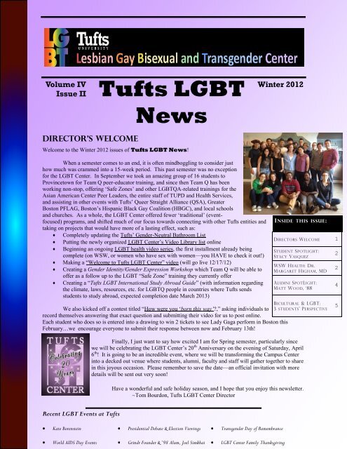 Winter 2012 - Tufts University