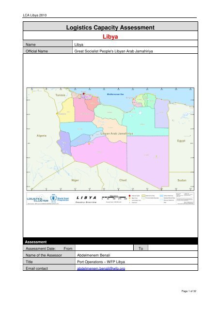 Logistics Capacity Assessment Libya - Logcluster.org