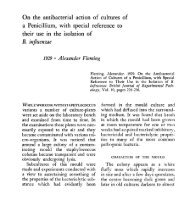 On the antibacterial action of cultures of a Penicillium, with special ...