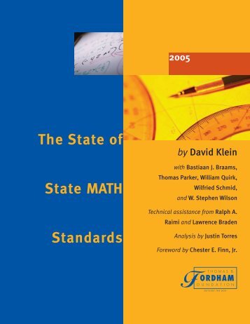 The State of State Math Standards 2005 - JHU Mathematics