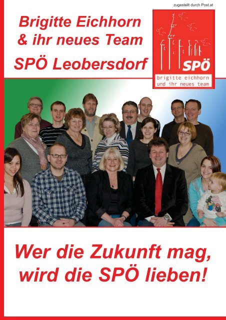 Wer die Zukunft mag, wird die SPÖ lieben! - SPÖ Leobersdorf