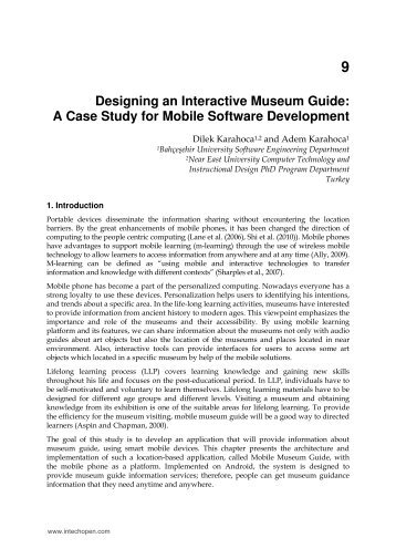 Designing an Interactive Museum Guide: A Case Study for ... - InTech