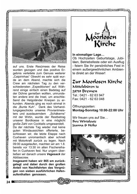 LOGBUCH - Vegesack Maritim