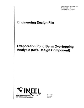 Engineering Design File Evaporation Pond Berm Overtopping ...