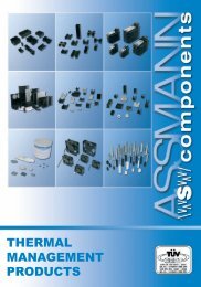 Catalog Thermal Management Products - ASSMANN Electronic GmbH