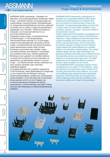 Catalog Thermal Management Products - ASSMANN Electronic GmbH