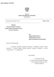 Informacja - Senat RP - Senat Rzeczypospolitej Polskiej