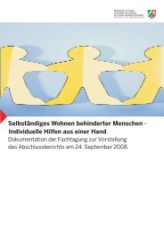 Selbständiges Wohnen behinderter Menschen - Individuelle Hilfen ...