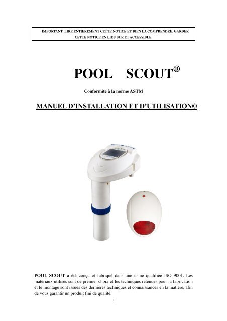 POOL SCOUT - Club Piscine