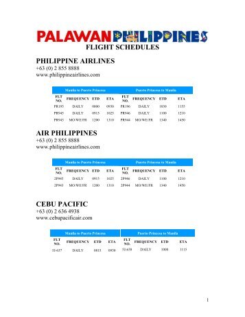 flight schedules philippine airlines air philippines cebu pacific