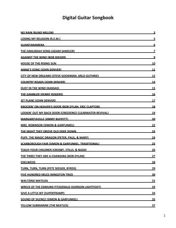 Digital Guitar Songbook