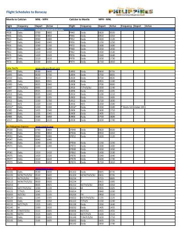 View Flight Schedules - WOW PHILIPPINES