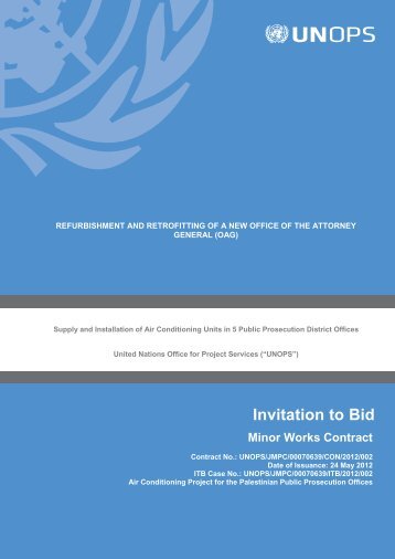 Invitation to Bid - UNOPS