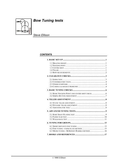 Bow Tuning tests - Tenzone Bow Tuning tests - Tenzone