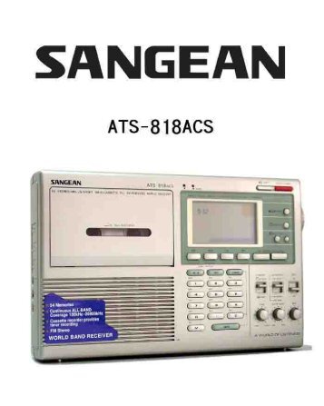 Sangean ATS818ACS Shortwave Radio Manual - TextFiles.com