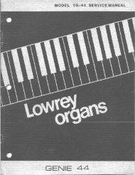 Service Manual - Lowrey Organ Forum