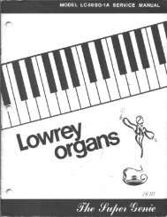 ._ MODEL LC88SG-1A SERVICE MANUAL - Lowrey Organ Forum