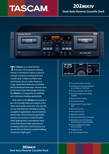 Tascam 202 MKIV