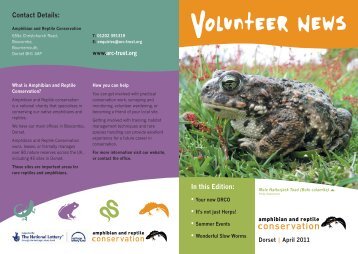 How you can help - Amphibian and Reptile Conservation