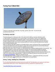 Tuning Your C-Band Dish - Satman Canada