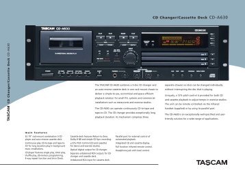 CD Changer/Cassette Deck CD-A630 - Tascam
