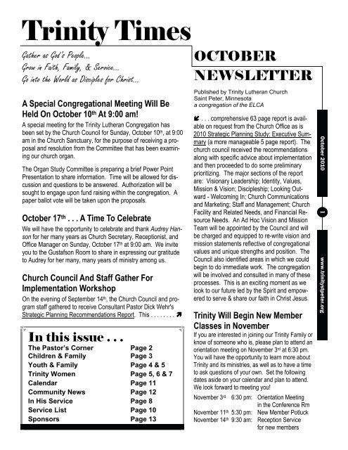 Trinity Times - Trinity Lutheran Church