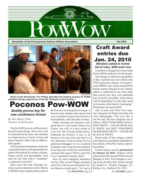 Poconos Pow Wow Pennsylvania Outdoor Writers Association