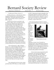 Bernard Society Review - Davidson College
