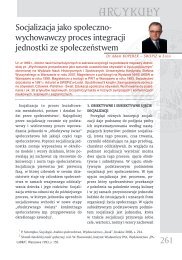 Socjalizacja jako spoÅ‚eczno-wychowawczy proces integracji