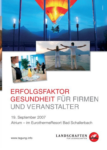 erfolgsfaktor gesundheit - Tagung Hotel | Tagungen in Österreich