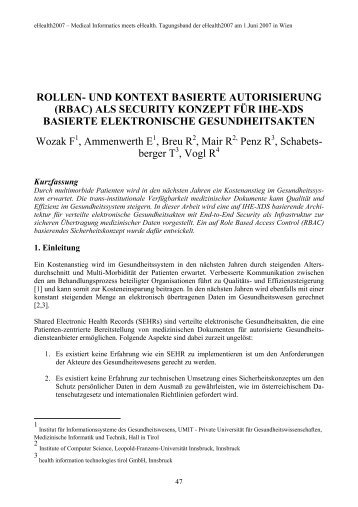 ROLLEN- UND KONTEXT BASIERTE AUTORISIERUNG (RBAC ...