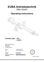 Operating manual C4 and C4w - Euba-Antriebstechnik Eller GmbH