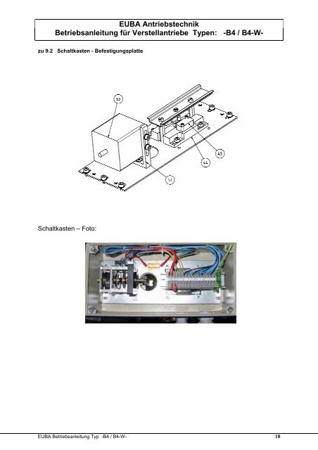 Betriebsanleitung Antriebstyp: Ã¢ÂÂ B4- / -B4W - Euba-Antriebstechnik ...