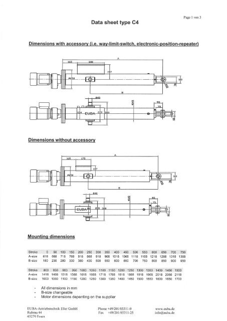 Data Sheet Type C4 - Euba-Antriebstechnik Eller GmbH