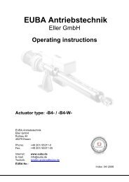 Operating manual B4 and B4w - Euba-Antriebstechnik Eller GmbH