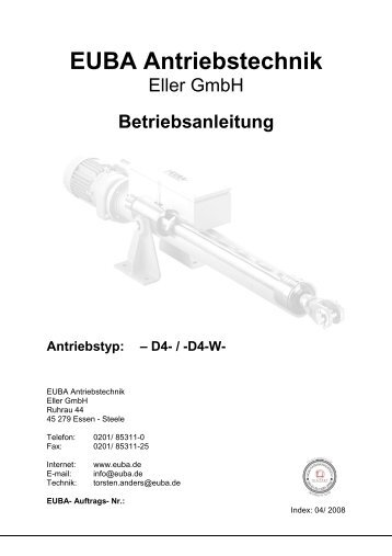 Betriebsanleitung D4 und D4w - Euba-Antriebstechnik Eller GmbH
