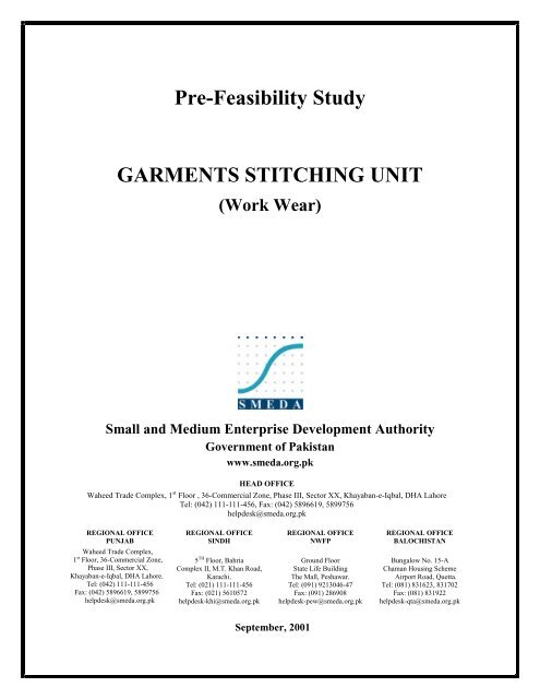 garment stitching unit business plan