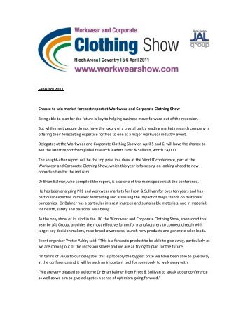 Market report press release - Workwear & Corporate Clothing Show