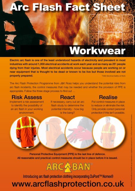 Arc Flash Fact Sheet Workwear - Arc Flash Protection