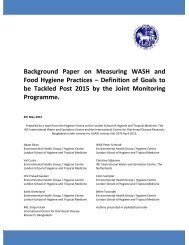 Background Paper on Measuring WASH and Food Hygiene ...