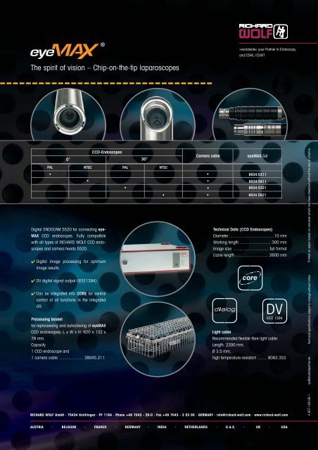 CCD ENDOSCOPES - Richard Wolf