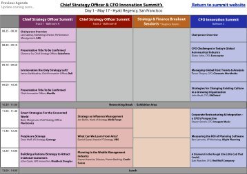 f Strategy Ocer & CFO Innovation Summit's - IE Group