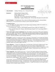 ECE 733: Digital Electronics Spring 2004 Course Overview & Policies