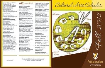 cultural arts events - Valparaiso University