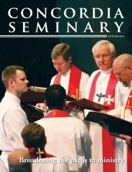 Concordia Seminary magazine | Winter 2012