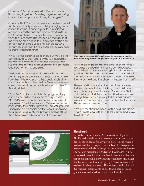 Concordia Seminary magazine | Winter 2012