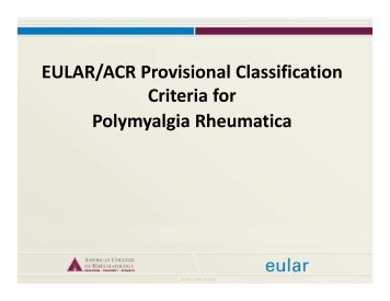 eular/acr provisional classification criteria for polymyalgia .