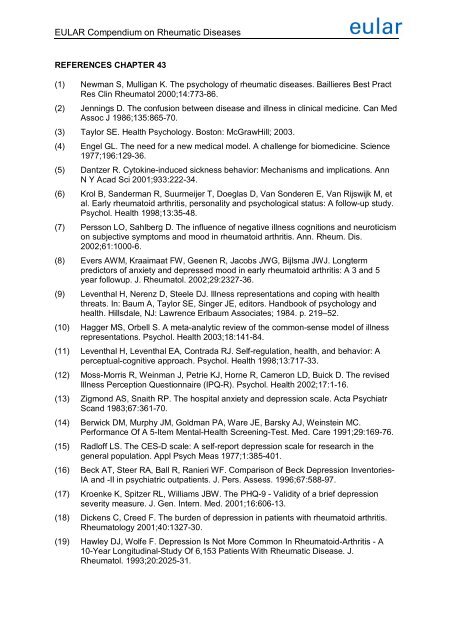 EULAR Compendium on Rheumatic Diseases