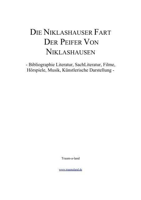 Bibliographie Niklashauser Fart / Pfeifer von ... - Traum-a-land