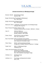 Literaturverzeichnis Marktpsychologie - TEAM Team für effiziente ...